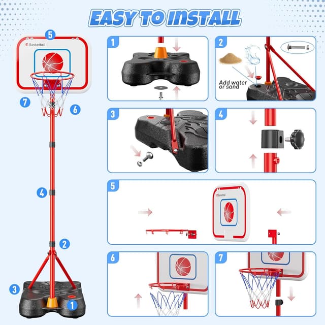 Thumbnail 5 de HopeRock 2-in-1 Kids Basketball Hoop 71.2