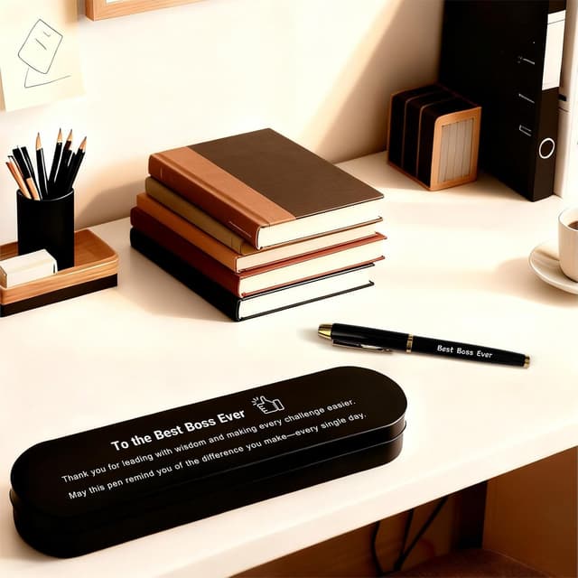 Detalle 2 de Iyaone Boss Gift Pen “Best Boss Ever” – thank you leadership corporate gift set