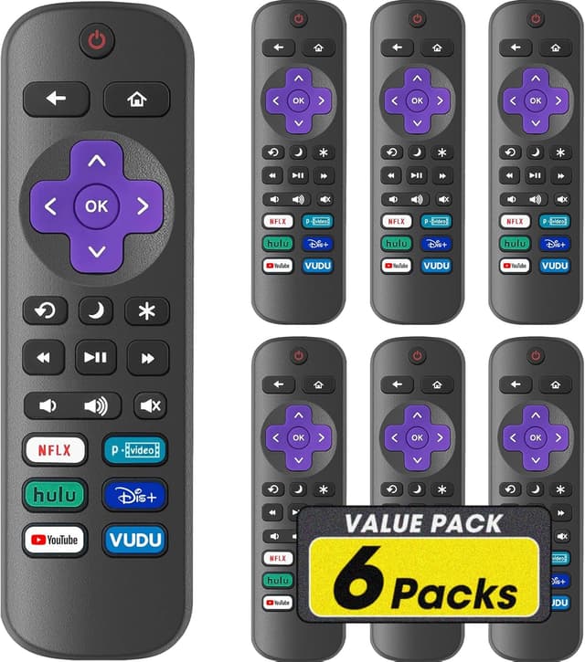 Detalle de YesBes 6-Pack Replacement Remote Roku TV