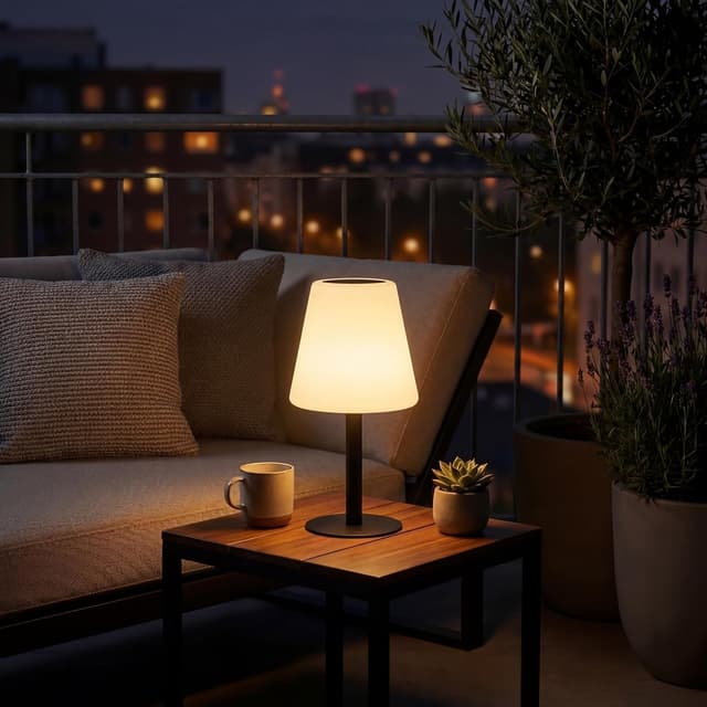 Detalle de Smartwares OSL-50012 Lampe de table solaire sans fil à lumière blanche chaude, intensité variable