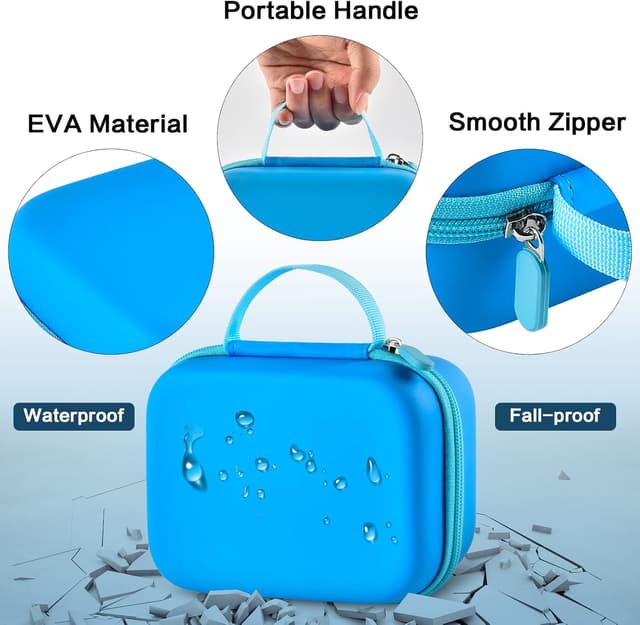Detalle de Againmore Kinder Kamera Tasche für Digitalkameras & Mini-Actionkameras (nur Tasche) – Blau