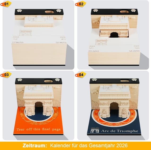 Thumbnail 2 de EtchTime 3D-Kalender 2026