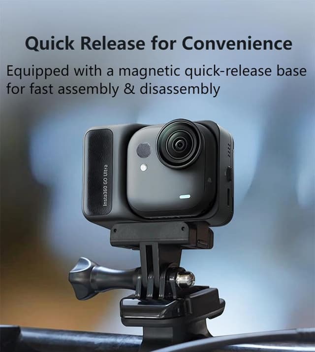 Detalle de Lokyoyo spezielle Fahrradhalterung für Insta.360 GO Ultra (mit Adapterrahmen) – 360° drehbar & rutschfest