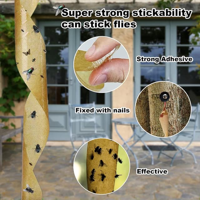 Detalle de Haimist Fly paper 32 pack for indoor use