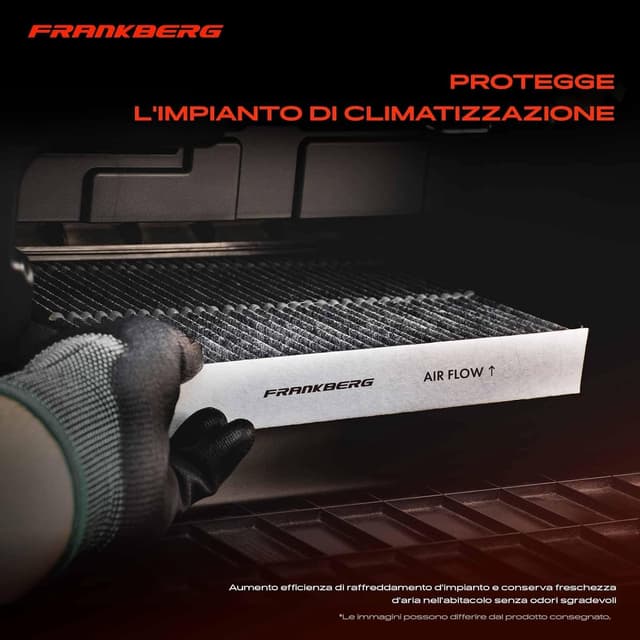Detalle de Frankberg Filtro aria cabina/abitacolo a carbone attivo compatibile Ducato 250, Jumper, Boxer e Bus/Van 2006-2025 (cod. 6479C9)