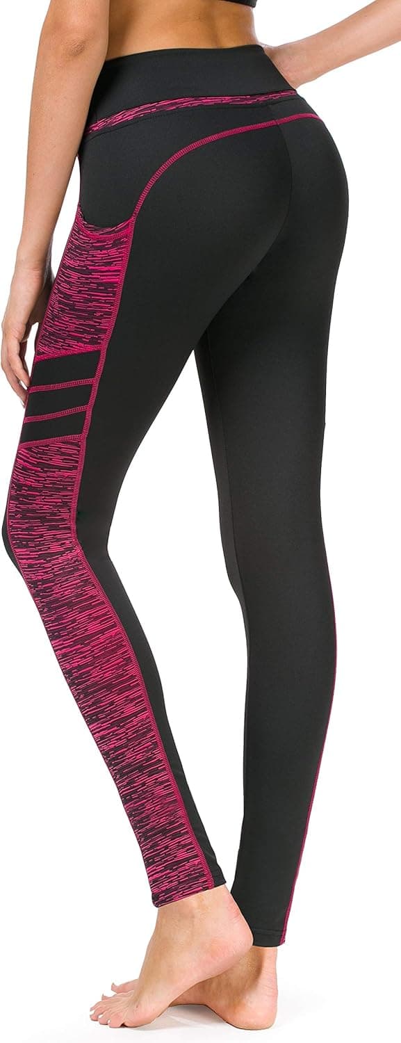 Detalle de Flatik Sport Leggings Damen mit Taschen – blickdichte Jogging-, Fitness- und Yoga-Leggings mit Vier-Wege-Stretch