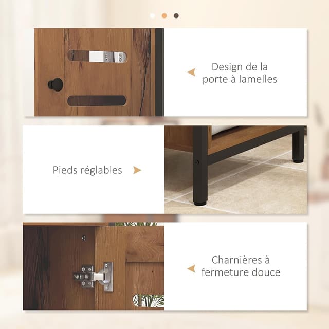 Thumbnail 6 de kleankin meuble bas salle de bain 37 x 30 x 85