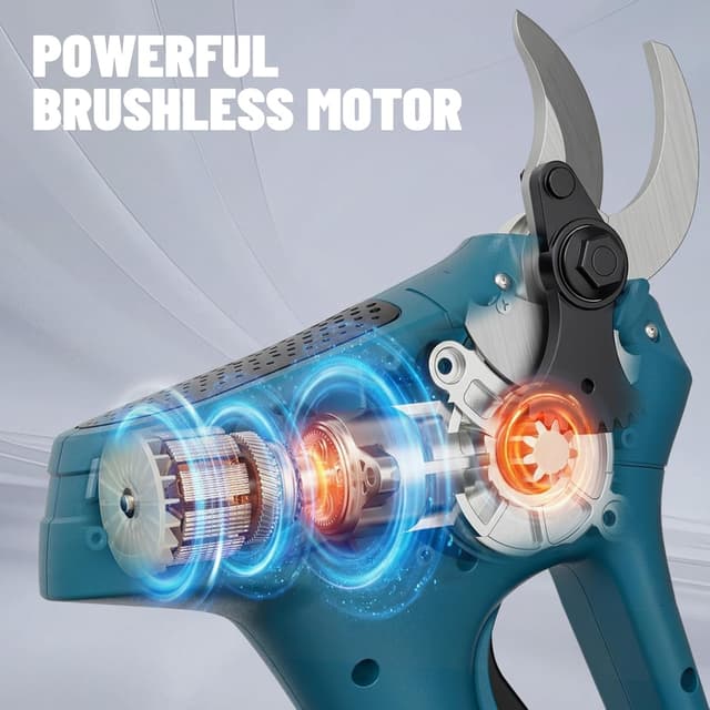 Detalle 2 de Cesoie da potatura senza fili per Makita 18 V con lama SK5 da 30 mm e display LCD