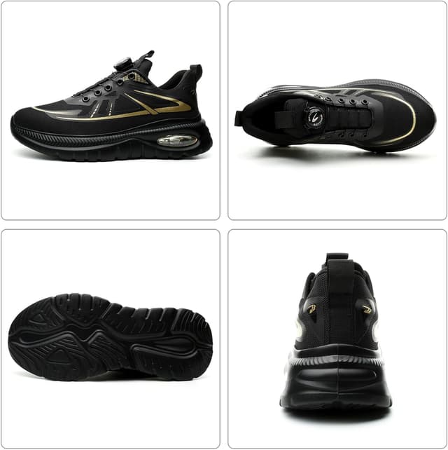 Detalle de Chaussures de sécurité GemChve ultra légères avec embout acier, antidérapantes et respirantes (hommes/femmes) 37-46