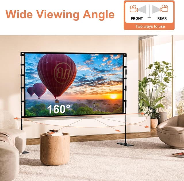 Thumbnail 6 de TOWOND 120-inch Portable Projector Screen with Stand (16:9, 4K, 4K Front/Rear Projection)