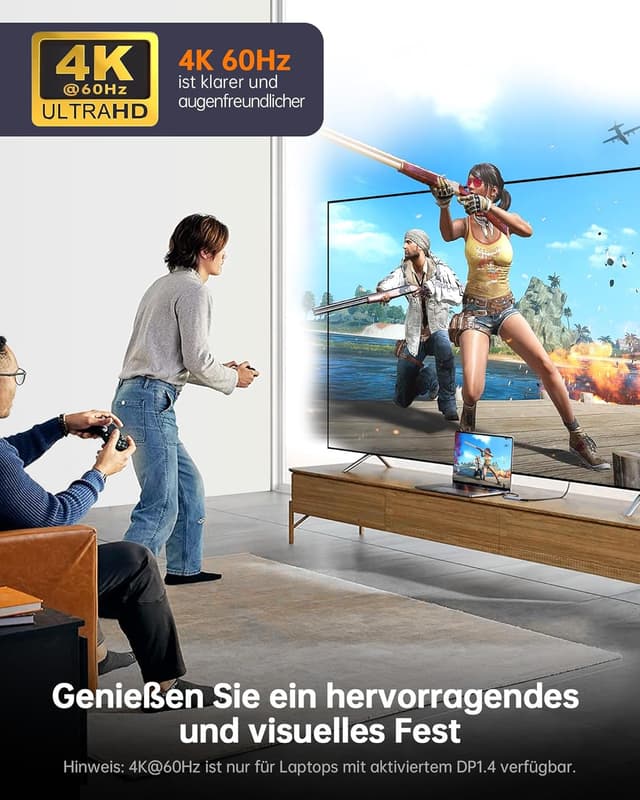 Thumbnail 2 de NOVOO USB-C Hub mit HDMI 4K@60 Hz, 2× USB-A 3.0, 100W PD & SD/TF für MacBook & weitere Typ-C-Geräte