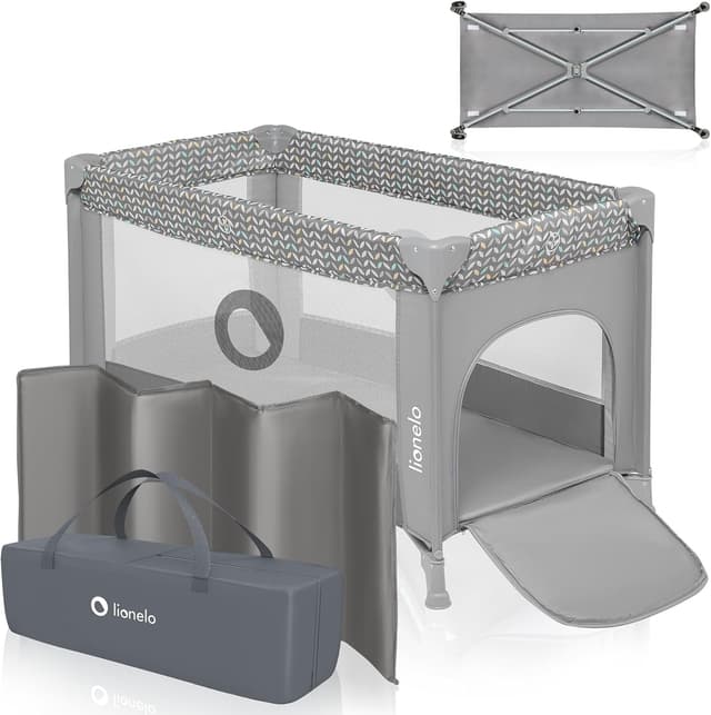 Detalle de LIONELO Stefi lit bébé jusqu’à 15 kg avec entrée latérale et système LockGuard