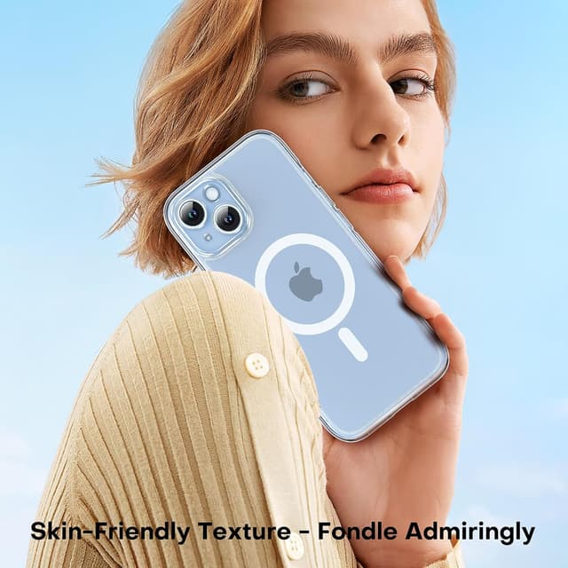 Detalle 2 de TOCOL Clear Magnetic for iPhone 14 (6.1-inch) MagSafe Case – clear slim shockproof protection