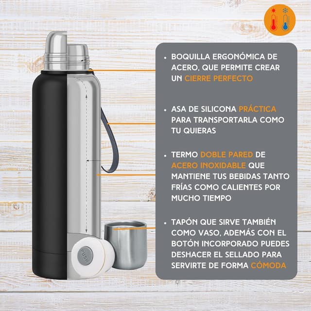 Thumbnail 3 de NERTHUS FIH 1596 Kit de Mate con Vaso y Termo