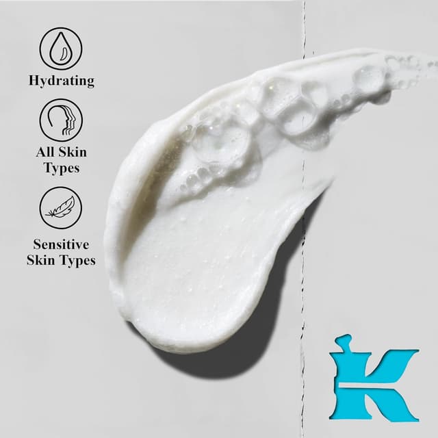 Detalle 2 de Kiehl’s Ultra Facial Barrière-Hydrating Cleanser – nettoyant visage crème-mousse hydratant pour peaux sèches et sensibles, 150 ml