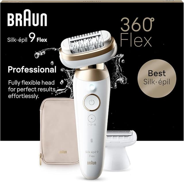 Imagen de Braun Silk-épil 9 Flex 💁♀️ Depiladora Eléctrica 3D Blanca/Dorada en OfertitasTOP