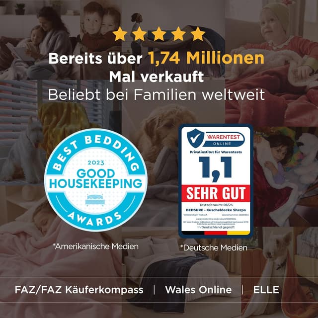 Thumbnail 6 de BEDSURE Kuscheldecke 150×200 cm 🛋