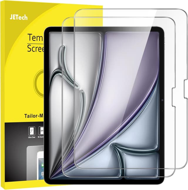 Detalle de JETech Jetech Screen Protector for iPad Air 13-inch M4/M3/M2 (9H tempered glass) – 2-pack