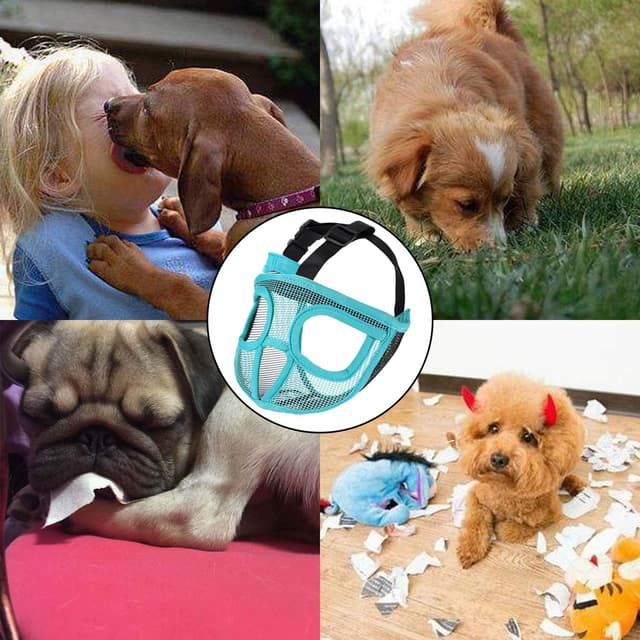 Detalle de HKSICHENGKEJIUK Short Snout Dog Muzzle Adjustable Mesh Breathable for Bulldogs, Pugs & More