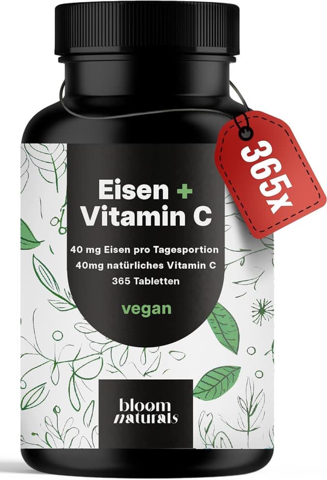Detalle de Eisentabletten Eisenbisglycinat mit Vitamin C 365