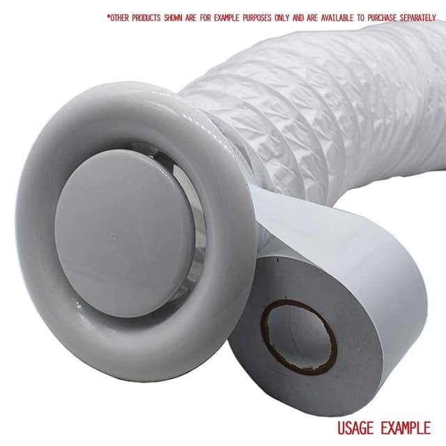 Detalle 2 de Kair Ducting Sealing Tape (50mm x 33 Metres) White PVC Duct Tape