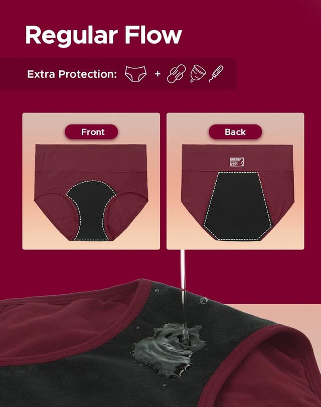 Thumbnail 2 de INNERSY Period Underwear High Waisted 3-Pack