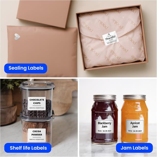 Thumbnail 6 de CLABEL 6 rotoli di nastro bianco per stampante etichette 221B, 230B e 320B (40 x 30 mm) – etichette termiche autoadesive