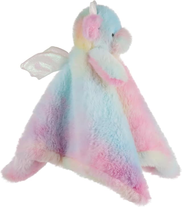Detalle de Apricot Lamb colourful dragon security blanket plush lovey