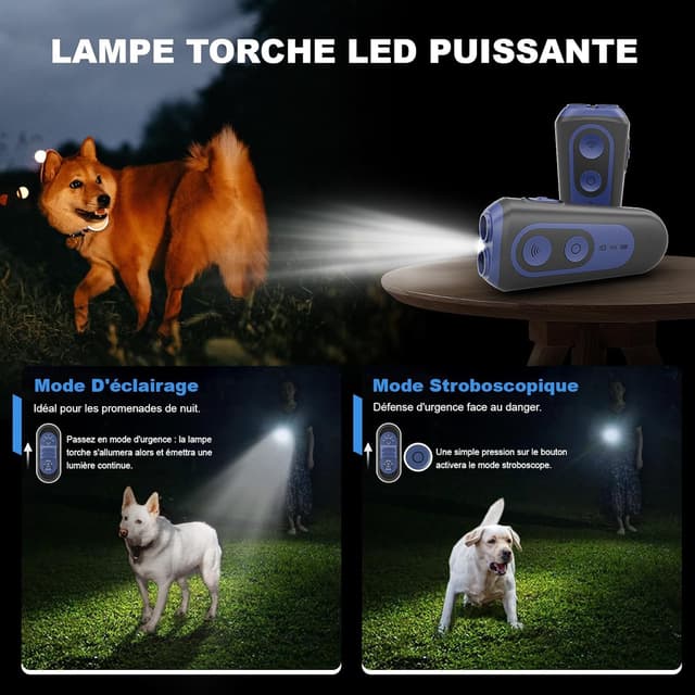 Thumbnail 3 de Anti Aboiement Chien Ultrason 15 m, 3 modes