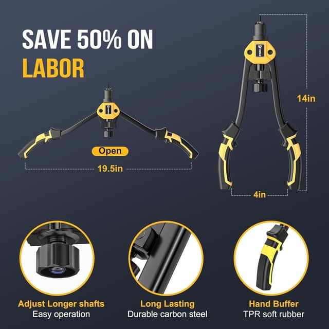 Detalle 2 de VIGRUE Nietmutternzange 200 tlg Set đ