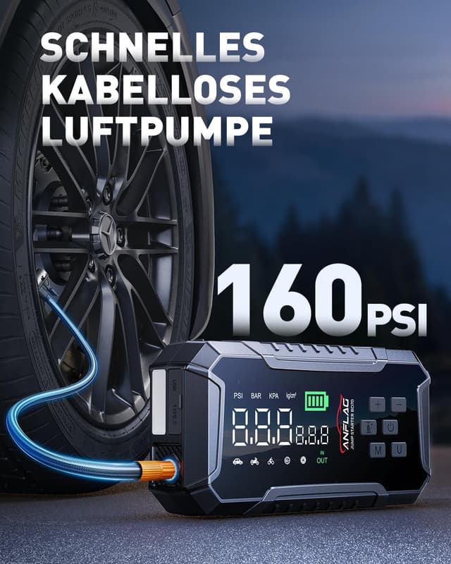 Detalle de ANFLAG 7000A Starthilfe 26800mAh