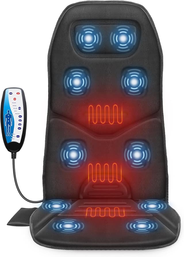 Detalle de Comfier Back Massager with Heat Chair Pad – 10 vibration motors with warming function