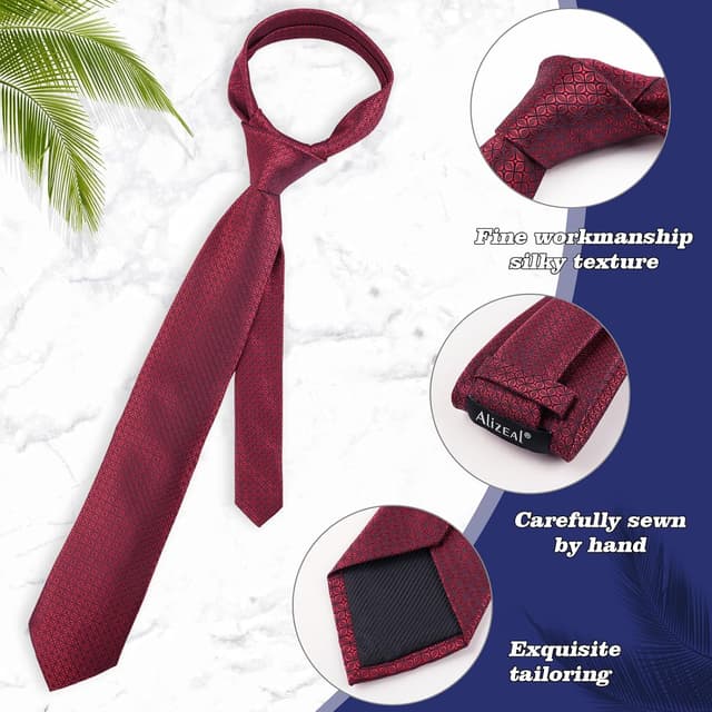 Detalle 2 de Mens tie set with pocket square 8x150cm