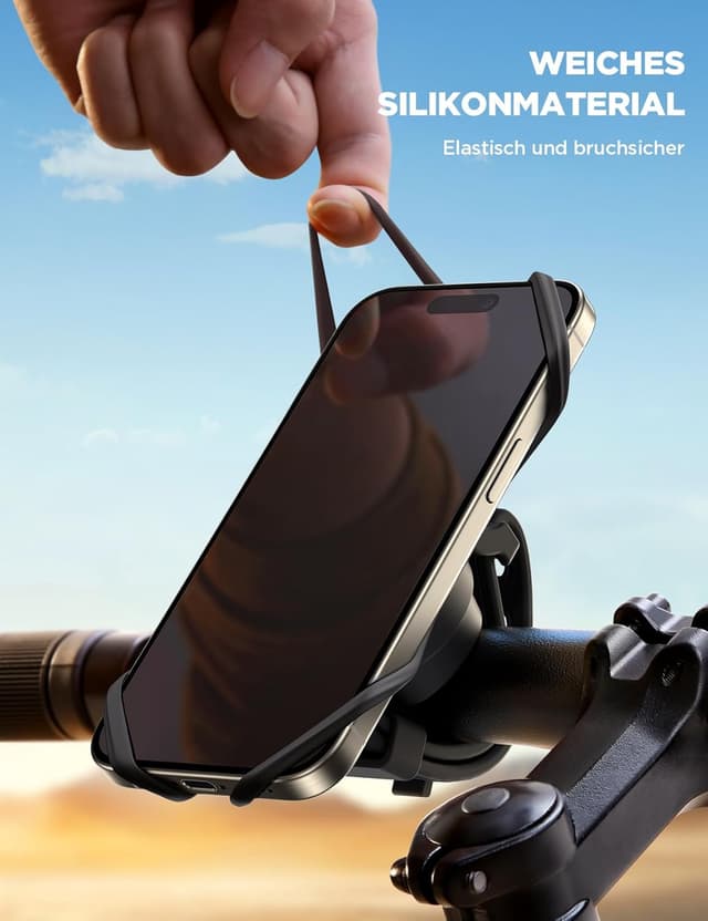 Detalle de JOYROOM Handyhalterung Fahrrad 360° für 4,0–7,2 Zoll