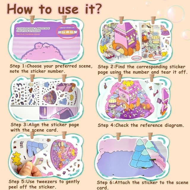 Thumbnail 3 de Wiskowee 20‑set 3D House Sticker Kit