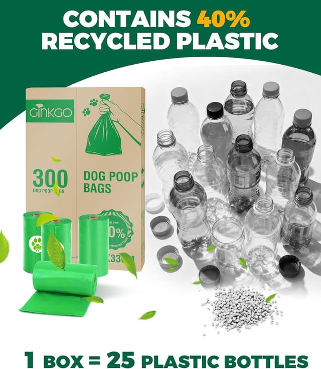 Detalle de GINKGO Dog Poo Bags 300 pack, extra thick