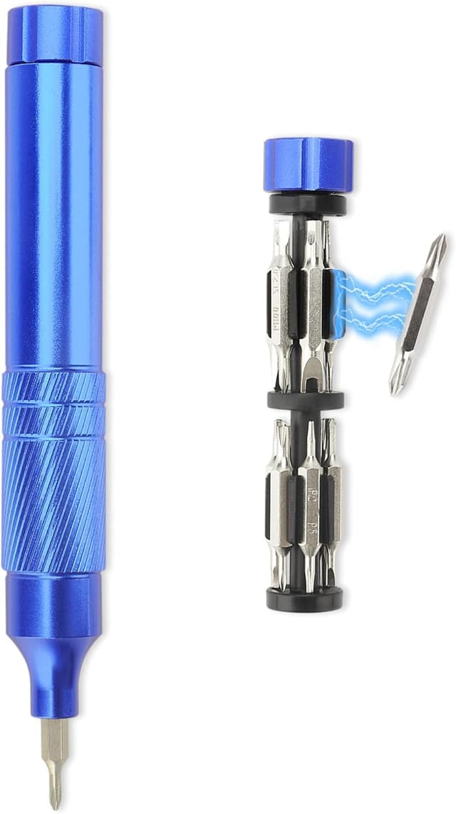 Detalle de PRIDE&CRAFT 24-in-1 Precision Screwdriver Set (Blue) – Glasses repair and electronics bits