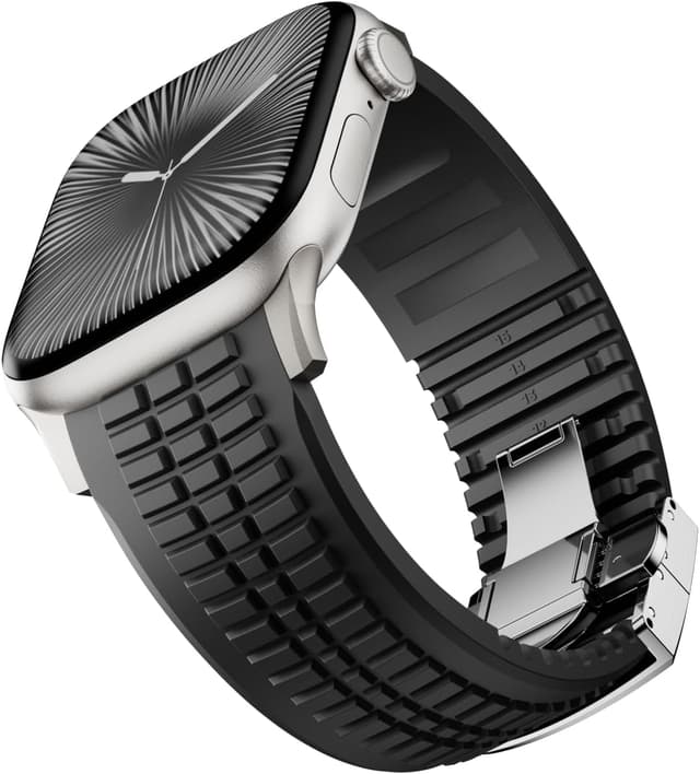 Detalle de VKEOO modern silicone watch band for Apple Watch Ultra 2 / Ultra and Series 10–7 (44mm–49mm)