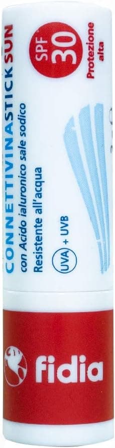 Detalle de Connettivina StickSun Fidia Pharmaceutiques – stick lèvres à l’acide hyaluronique 0,2% et SPF30 (3 g)