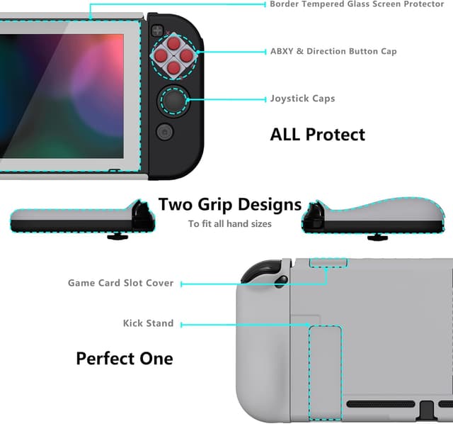 Detalle de Nintendo Switch grip case, NES style