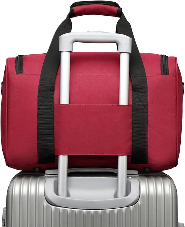 Detalle de Kono Ryanair Under The Seat Holdall 40x20x25cm, 20L Cabin Hand Luggage Bag (Burgundy)