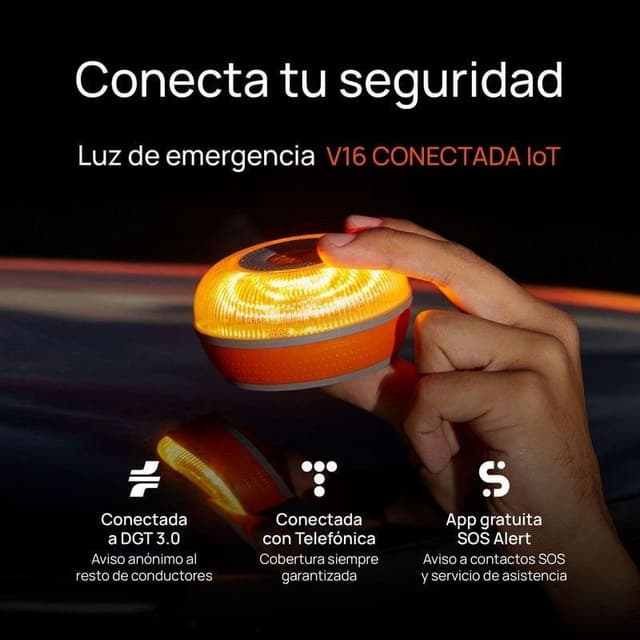 Detalle de FlashLED SOS V16 IoT baliza conectada, SIM 2038