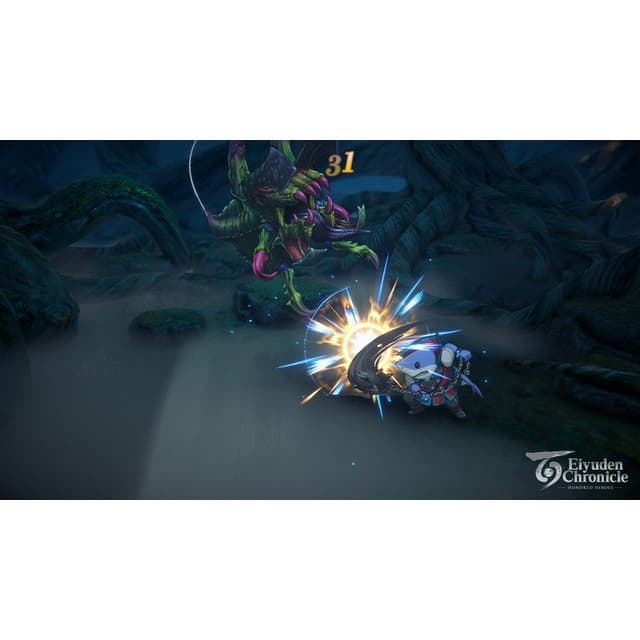 Detalle de Eiyuden Chronicle: Hundred Heroes para PS5 (505-games) — JRPG con pixel-art 2D y mundo 3DCG