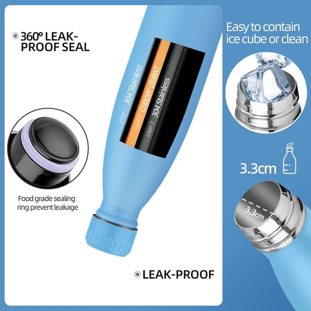 Thumbnail 3 de Mulbijeo Bouteille Isotherme 0,75L acier inoxydable