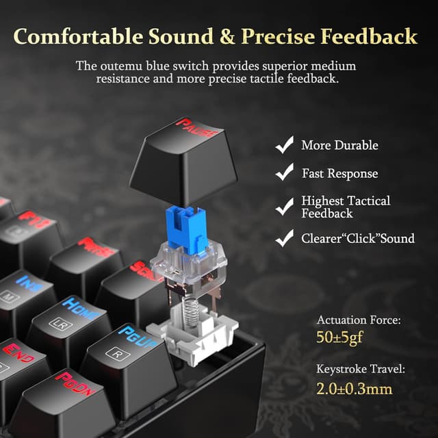 Thumbnail 1 de Redragon K552P TKL Mechanical Gaming Keyboard 87-Key