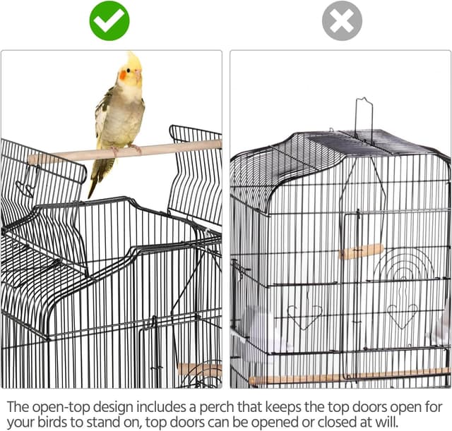 Thumbnail 6 de Yaheetech Gabbia Voliera per Uccelli 46 x 35 x 92,5 cm