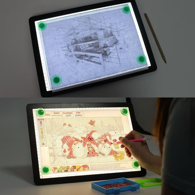 Thumbnail 6 de Zocelight Bloc lumineux A4 rechargeable noir avec support intégré et support/sac pour traçage