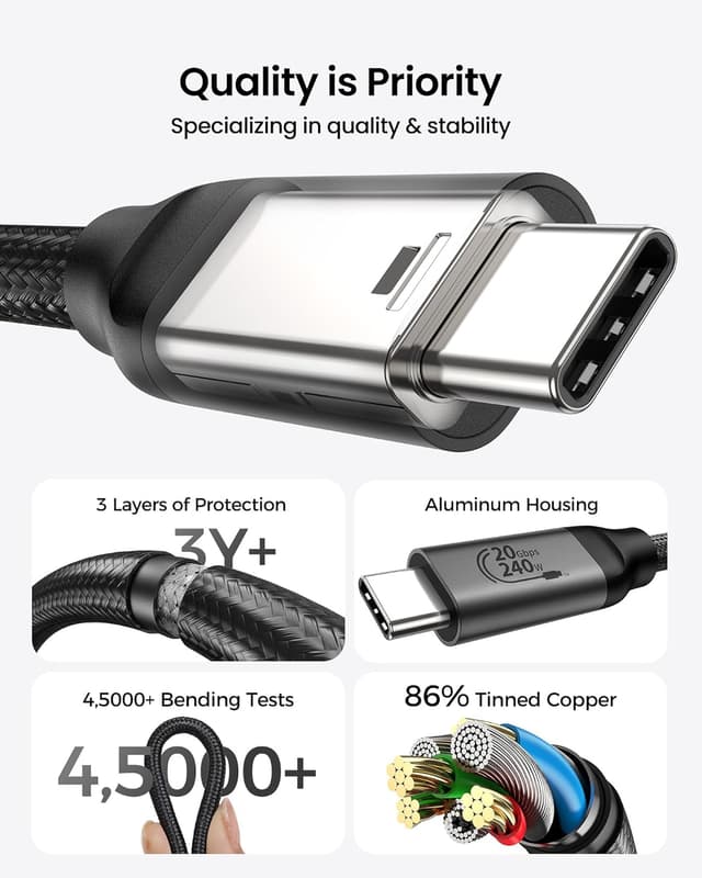 Thumbnail 5 de Silkland USB C Monitor Display Cable 3.3ft 8K 240W 🔌