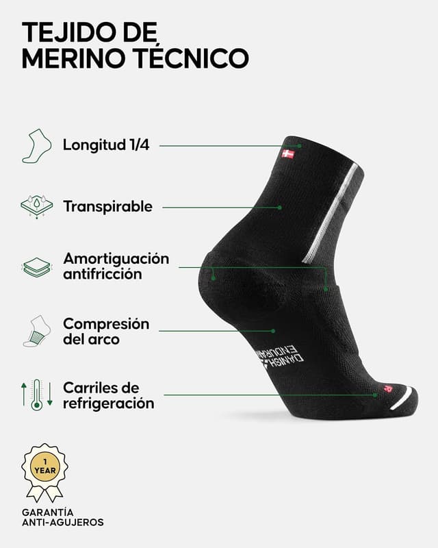 Detalle 2 de DANISH ENDURANCE Calcetines Lana Merina 2 Pack