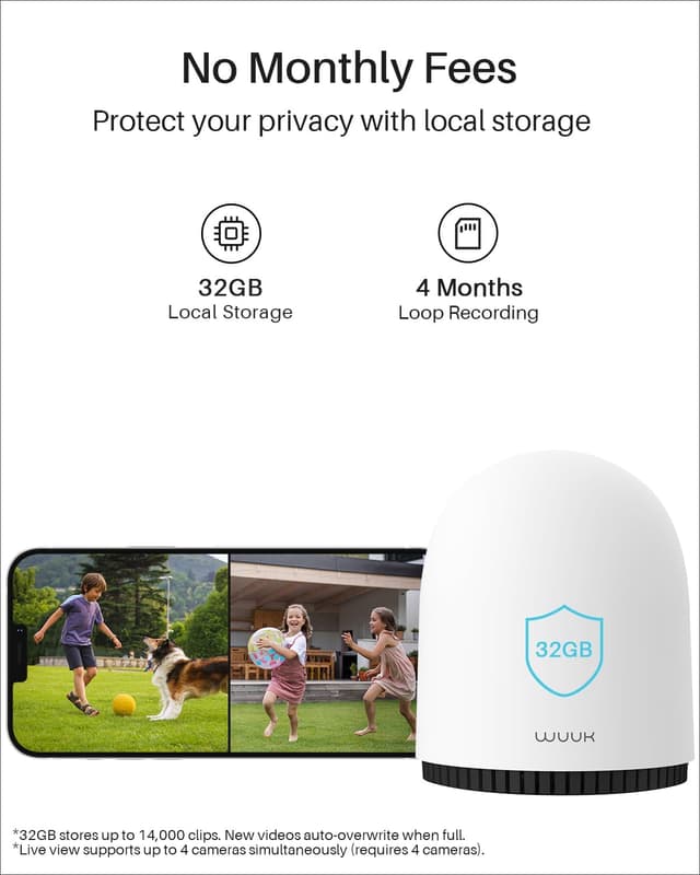 Detalle 2 de WUUK 2K wireless security camera kit